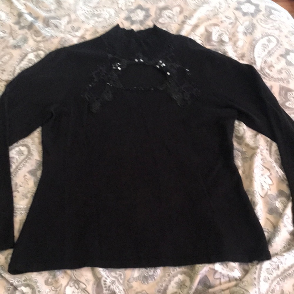 Black womans sweater in large
